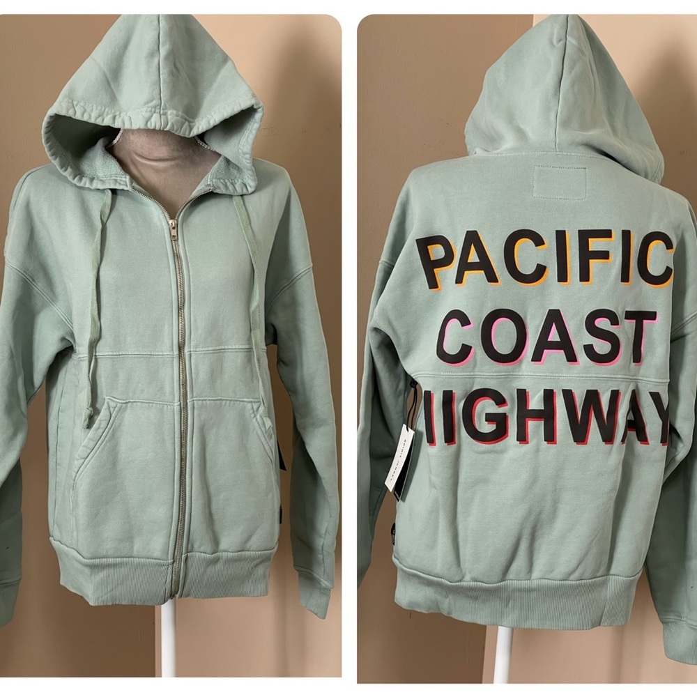 New Spirit jersey hooded zip Pacific Coast Highway heavyweight Sweatshirt Sz S